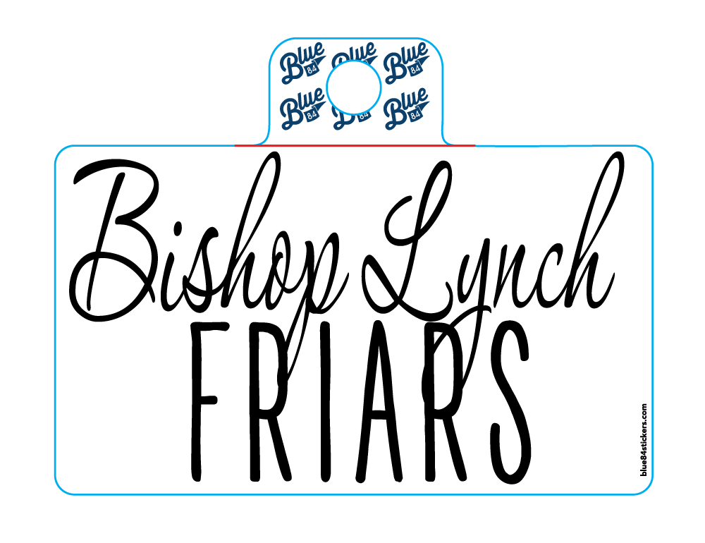 Bishop Lynch Friars Sticker (fault line)